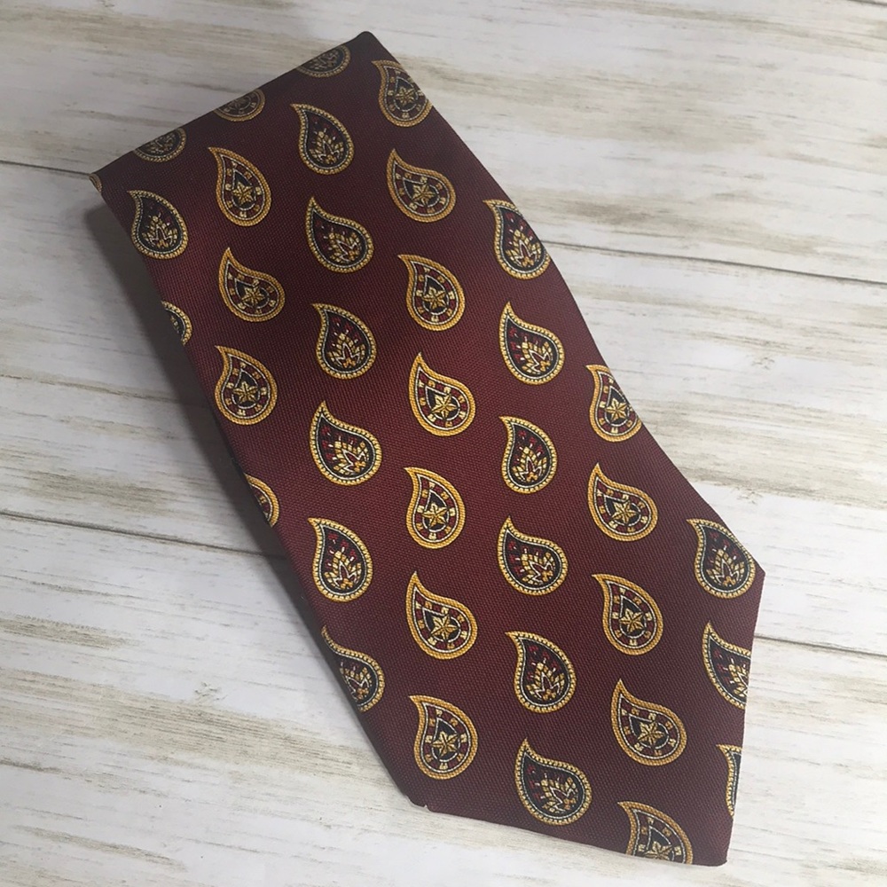 Tommy Hilfiger Classic Necktie burgundy and gold